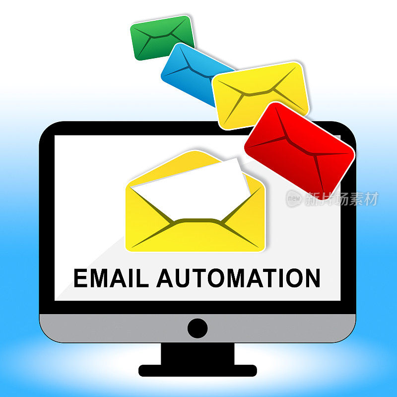 电子邮件自动化数字营销系统3d插图