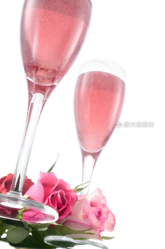 粉红色的香槟