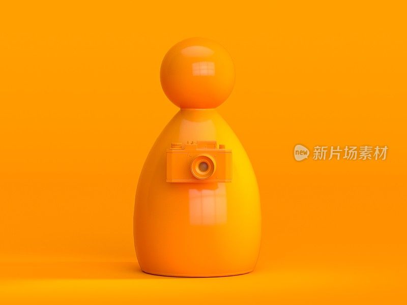 3D渲染摄影师正在拍照