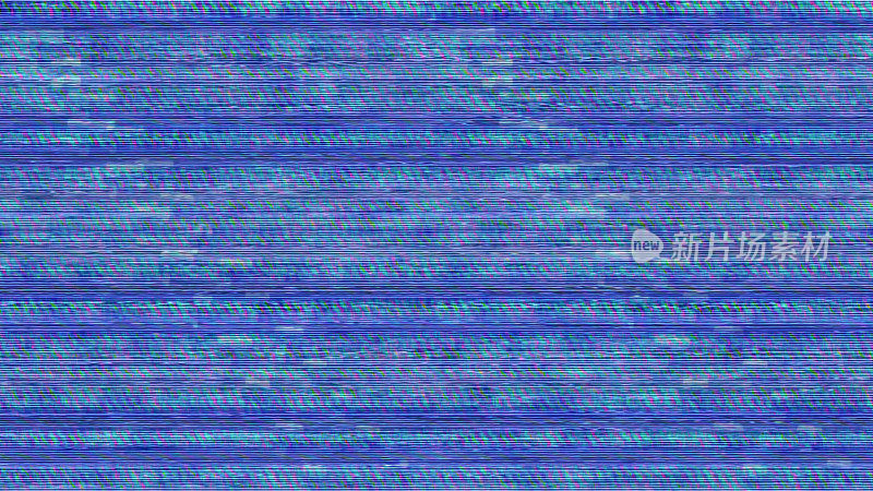 故障-电视屏幕充满蓝色彩虹噪声和干扰