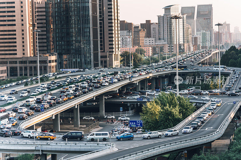 中国北京的交通堵塞