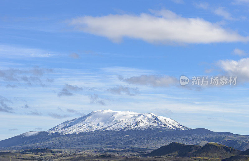 来自冰岛Markarfljót山谷的海克拉火山