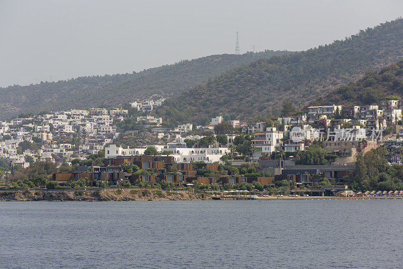 爱琴海海岸波德鲁姆格拉土耳其附近的传统避暑别墅