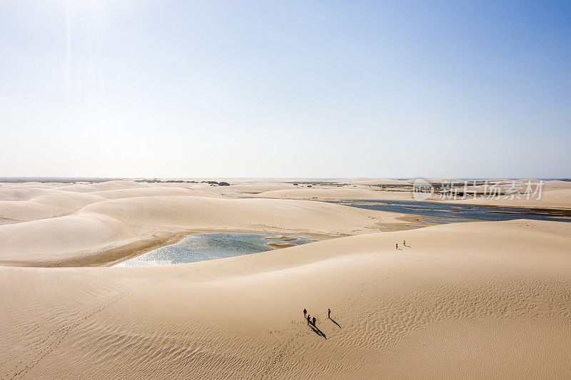 高角度的沙丘在Jericoacoara，塞阿拉，巴西