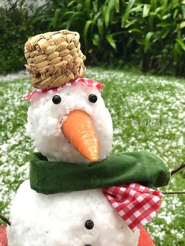 欢乐的圣诞手工雪人