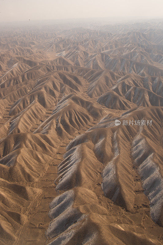 中国甘肃省的戈壁沙漠风光