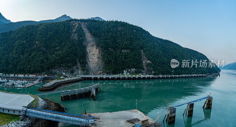 Skagway游轮码头，阿拉斯加，美国