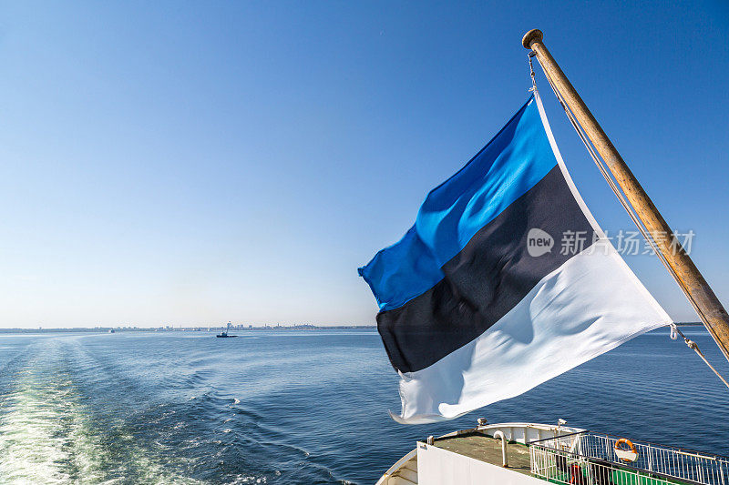 船上有爱沙尼亚国旗