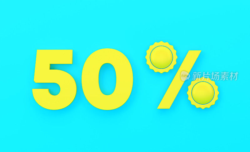 夏季促销概念50%