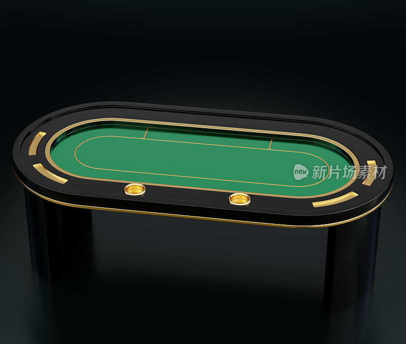 赌场表玩游戏与剪辑路径在黑暗的背景