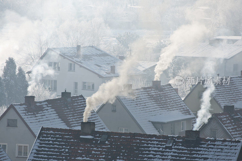 冬季吸烟屋顶
