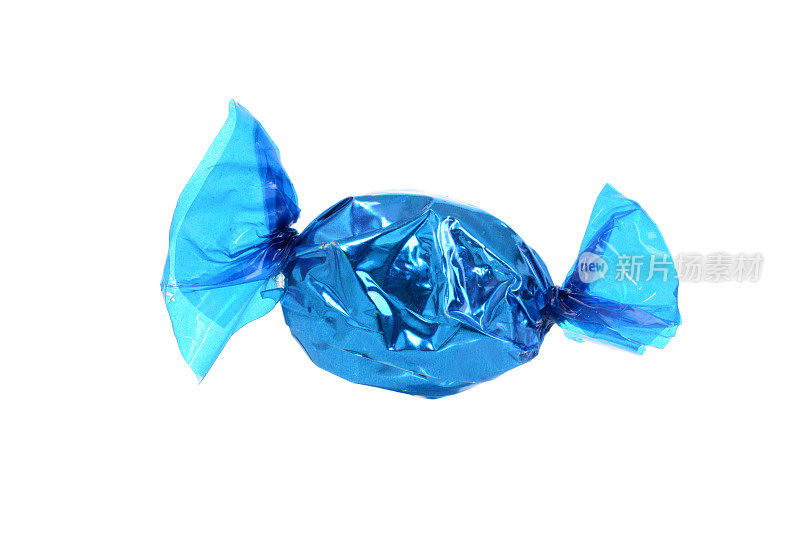 蓝色包装的糖果