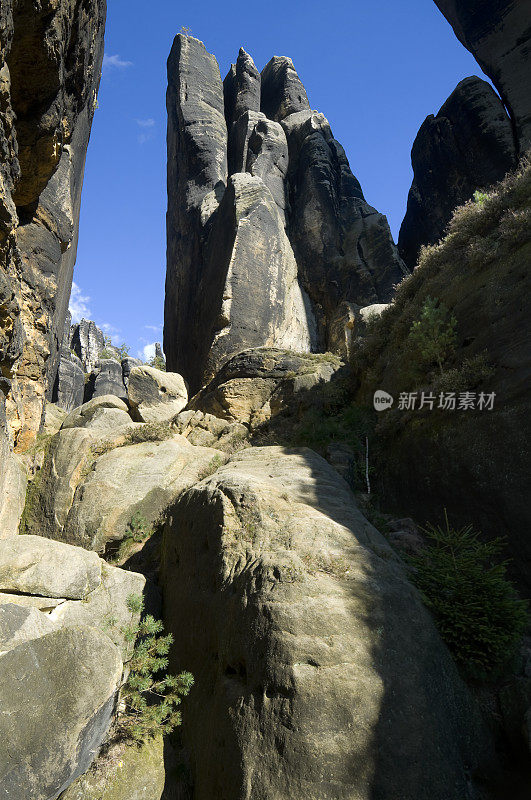 瑞士萨克森的沙岩山脉，德国