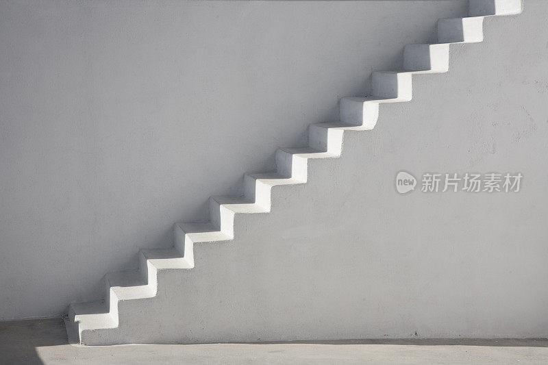 圣托里尼岛的白色台阶