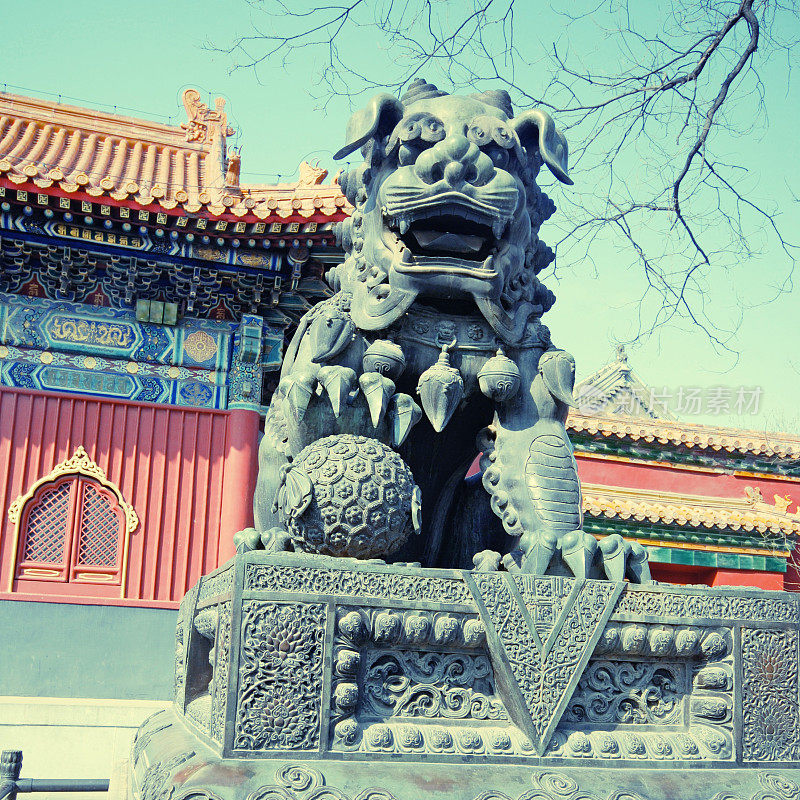 喇嘛庙青铜狮子(中国北京)