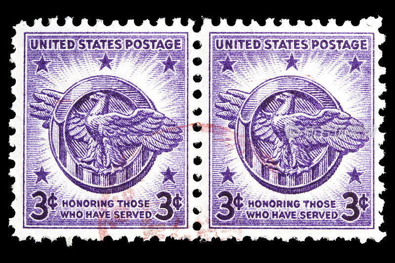 向那些曾服过1946年美国邮票的人致敬
