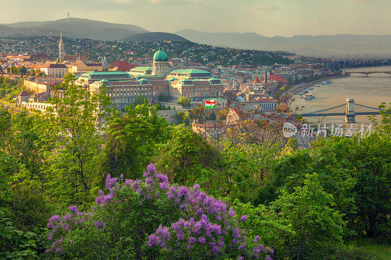 布达佩斯城市景观与布达城堡