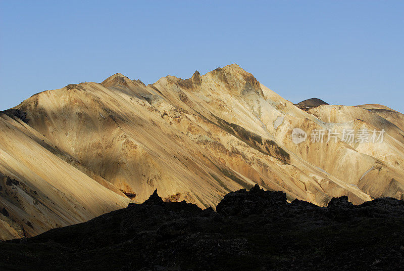 Landmannalaugar附近的夜景