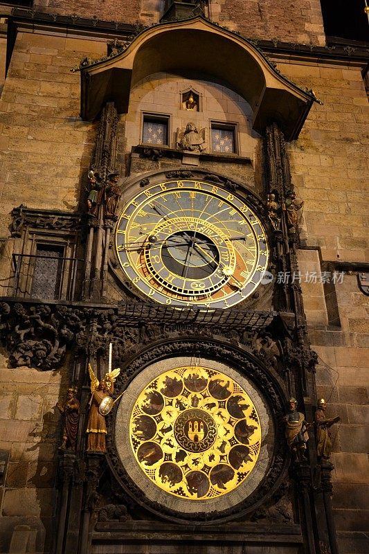 Orloj天文钟，旧市政厅，布拉格，捷克共和国