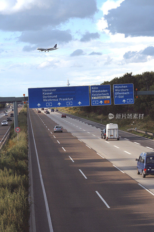 高速公路(高速公路A5)在德国-运动模糊