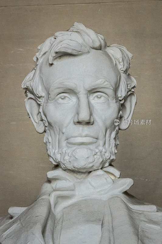 华盛顿特区林肯纪念堂的特写