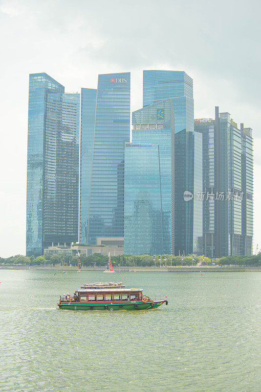 新加坡滨海湾金沙的景色。