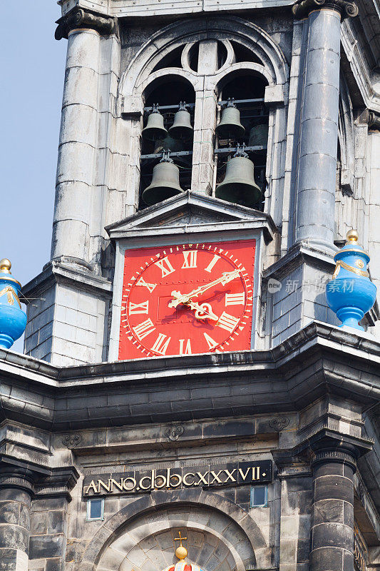 Westerkerk钟楼的钟和钟