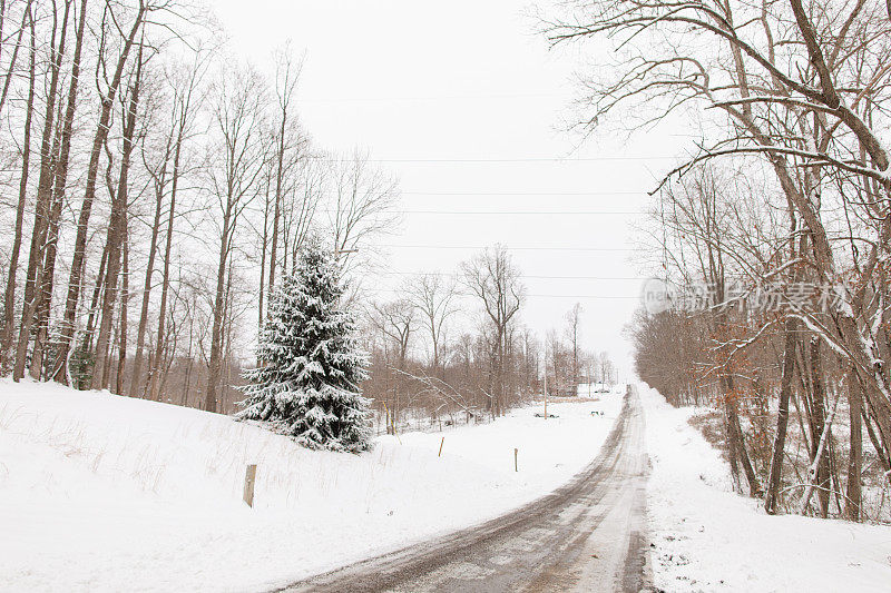 2020年，俄亥俄州杰克逊的冬日仙境，在家里过一个舒适的白色圣诞节