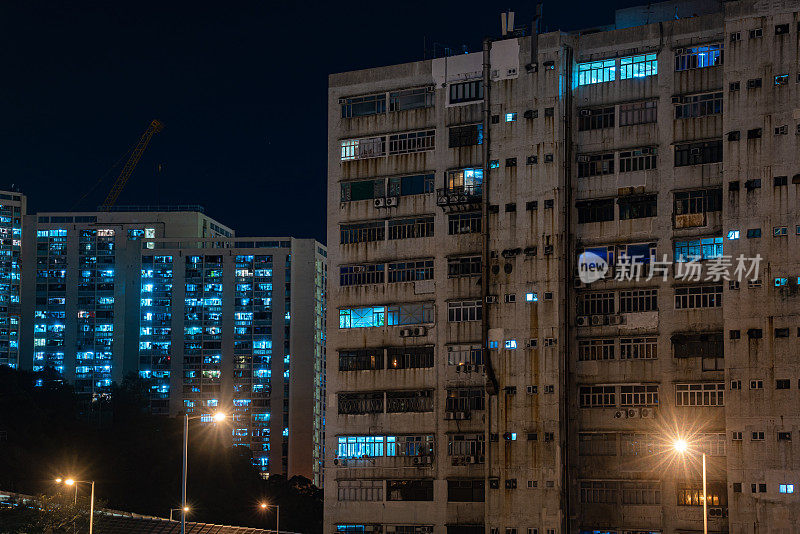 香港城市工业建筑外观