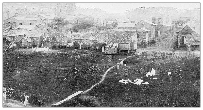 古董黑白照片:波多黎各艾波尼托镇