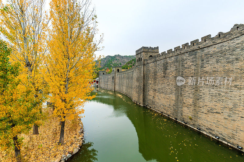 中国复古风格建筑。古典园林。古北水镇。