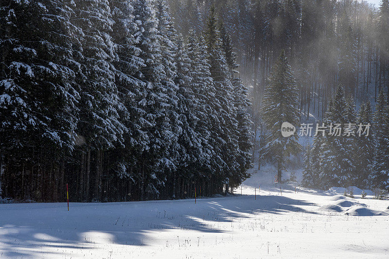 雪山公路穿过关口，Primorska，朱利安阿尔卑斯山，斯洛文尼亚，欧洲