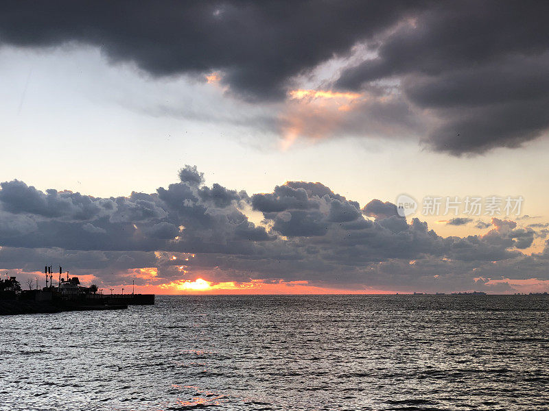 景观，风景，自然，海，云，蓝色，Kadıköy，伊斯坦布尔，土耳其