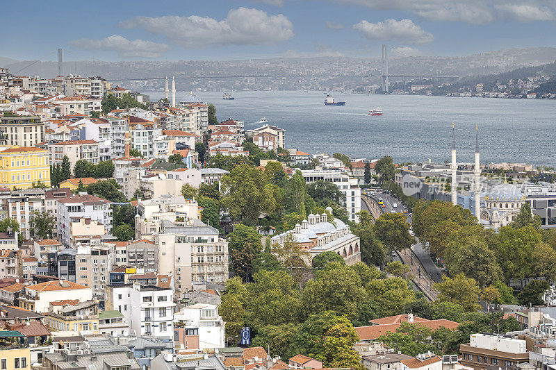 美丽的城市是İstanbul，清真寺，7月15日烈士桥，土耳其伊斯坦布尔