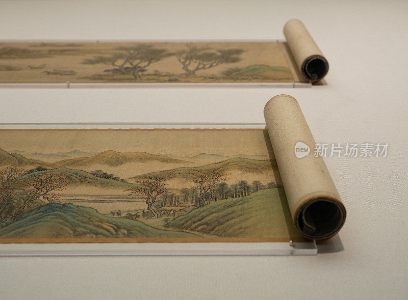 中国古代水墨画纸卷