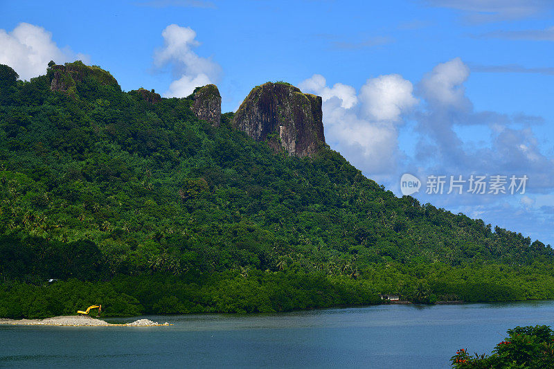 索基斯岛与索基斯岩脊-东面向，波纳佩，密克罗尼西亚