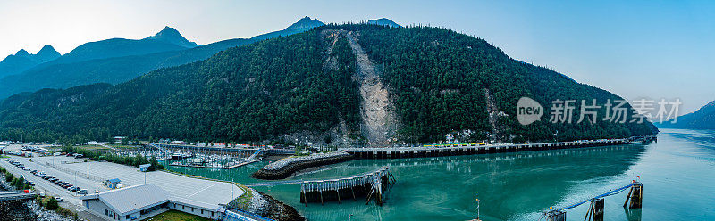 Skagway游轮码头，阿拉斯加，美国