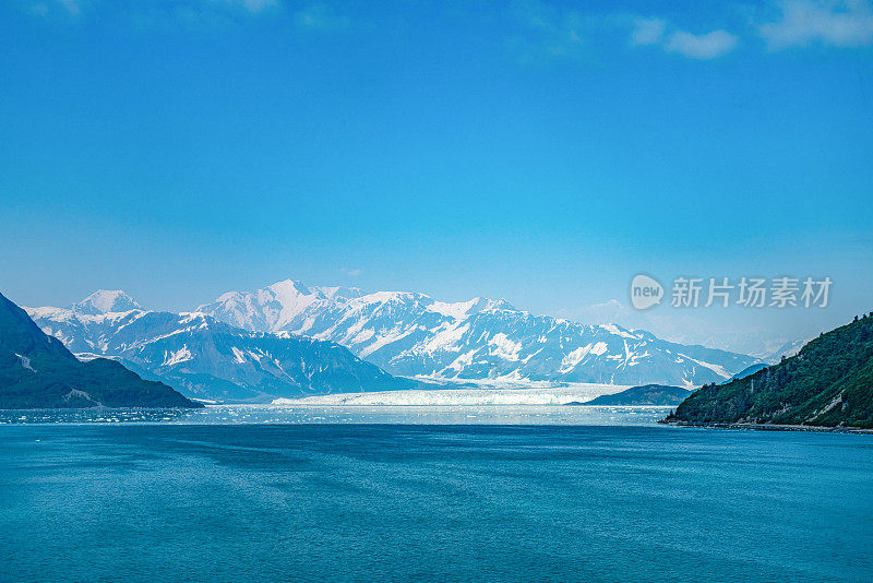 哈伯德冰川景观，阿拉斯加，美国