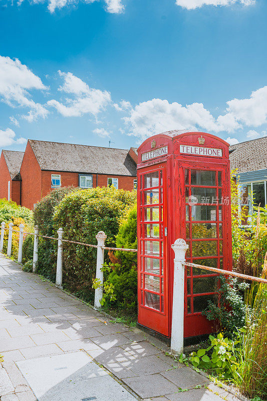 英国马洛的红色电话亭