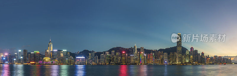香港维多利亚港全景图