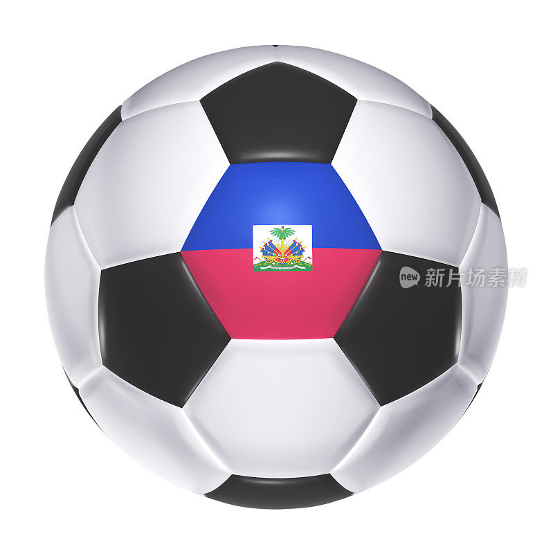 带有海地国旗的足球