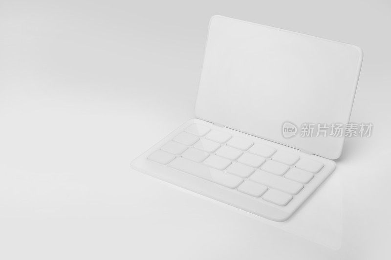 白色的笔记本电脑