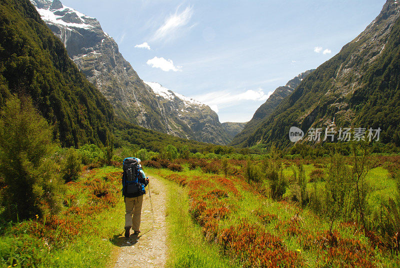 米尔福德步道的徒步旅行者