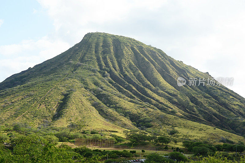 夏威夷瓦胡岛上的火山