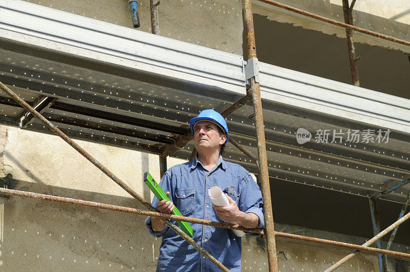 建筑师在施工现场规划