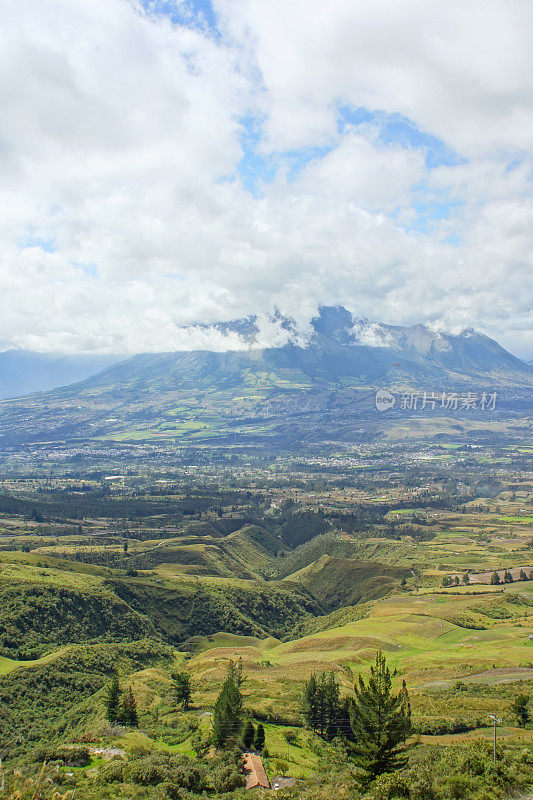 Cuicocha火山口边缘视图