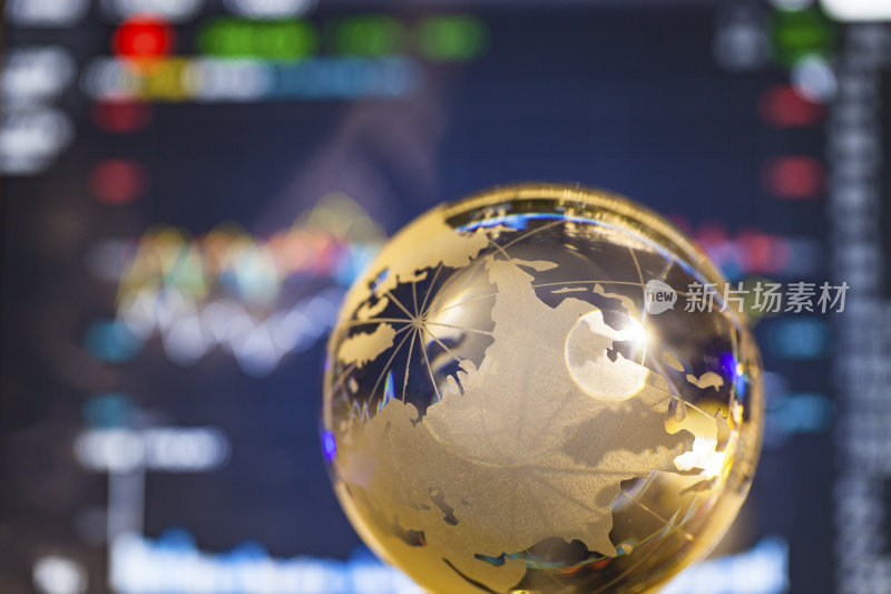 股票数据过后是全球黄金水晶球