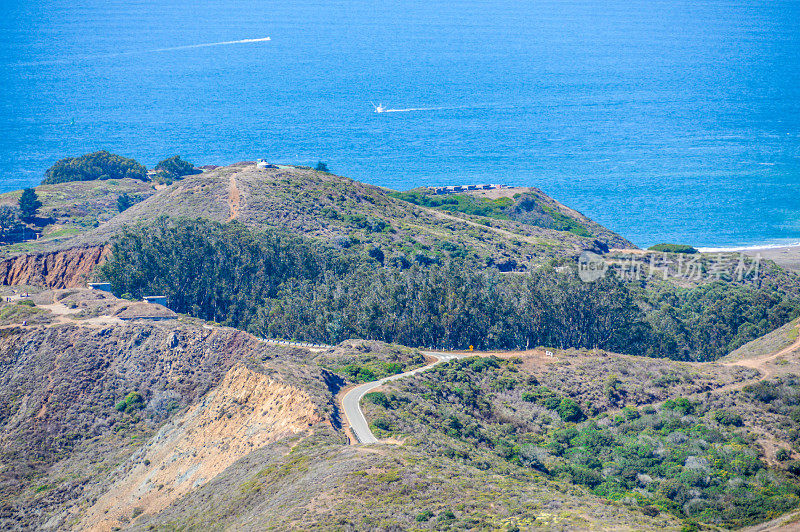 沿着1号公路美丽的加州海岸