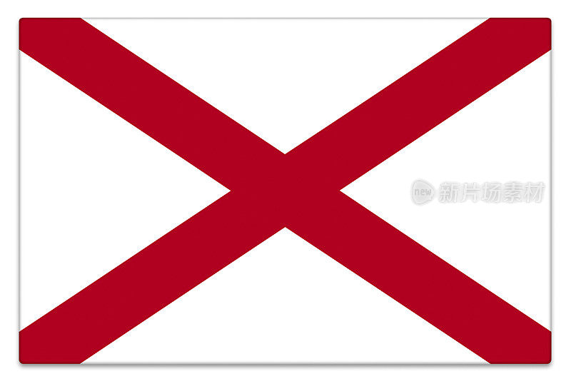 阿拉巴马州的白色光泽旗