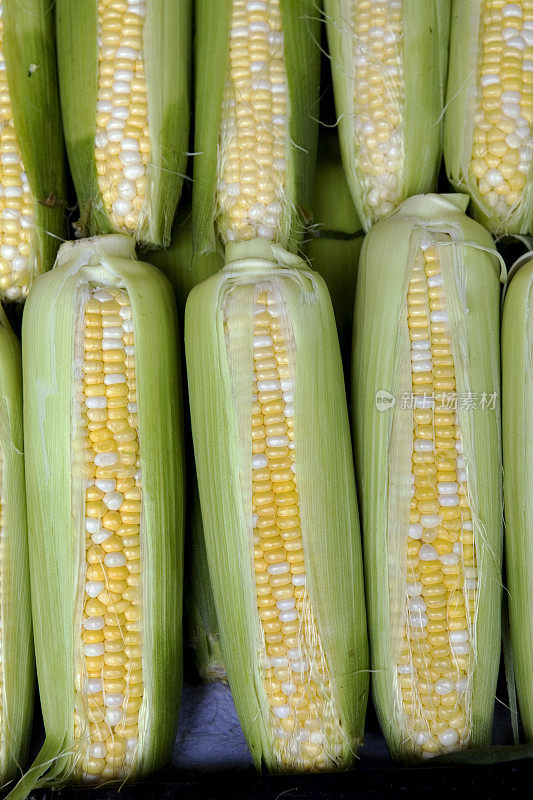 农贸市场的新鲜玉米